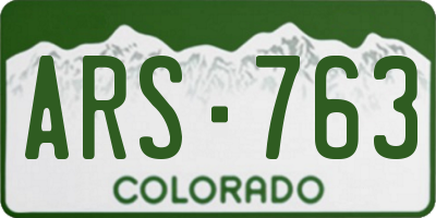 CO license plate ARS763