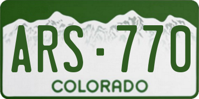 CO license plate ARS770