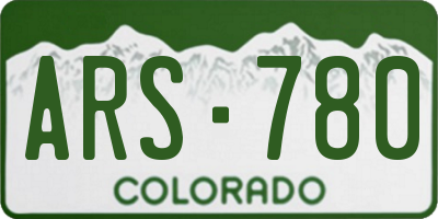 CO license plate ARS780