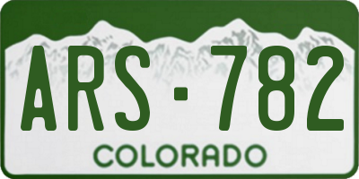 CO license plate ARS782