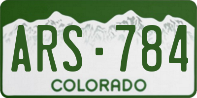 CO license plate ARS784