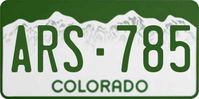 CO license plate ARS785