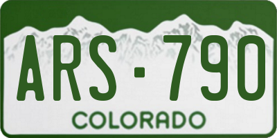 CO license plate ARS790
