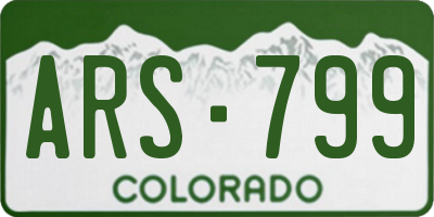 CO license plate ARS799