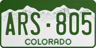 CO license plate ARS805