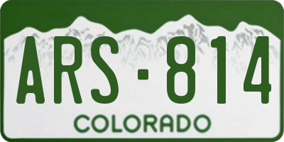 CO license plate ARS814