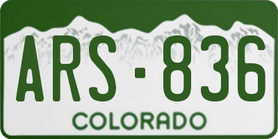 CO license plate ARS836