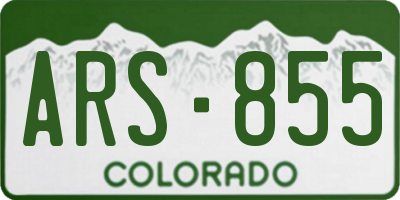 CO license plate ARS855