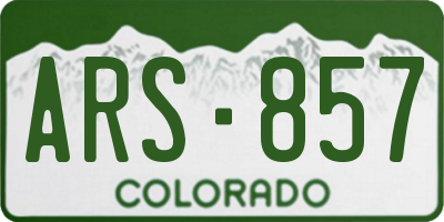 CO license plate ARS857