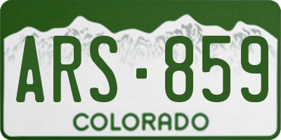 CO license plate ARS859