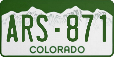 CO license plate ARS871
