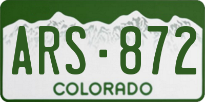 CO license plate ARS872