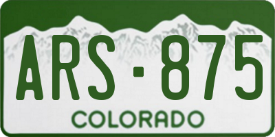 CO license plate ARS875