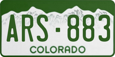 CO license plate ARS883