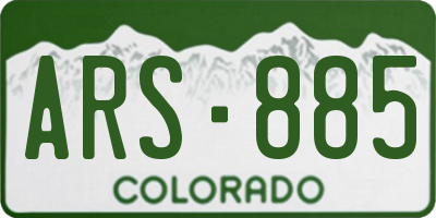 CO license plate ARS885