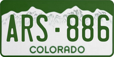 CO license plate ARS886