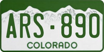 CO license plate ARS890