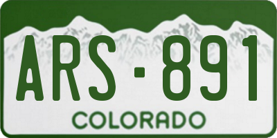 CO license plate ARS891