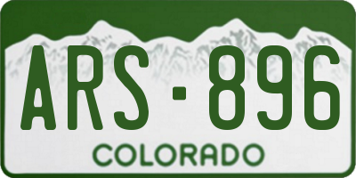 CO license plate ARS896