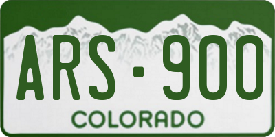 CO license plate ARS900