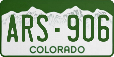 CO license plate ARS906