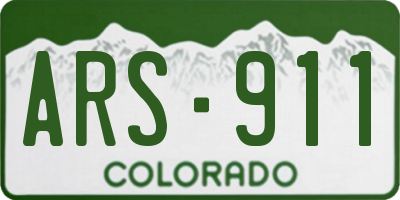 CO license plate ARS911