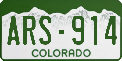 CO license plate ARS914