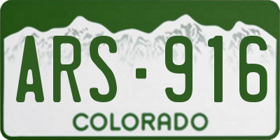 CO license plate ARS916