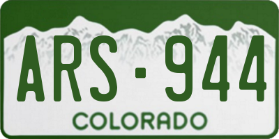 CO license plate ARS944