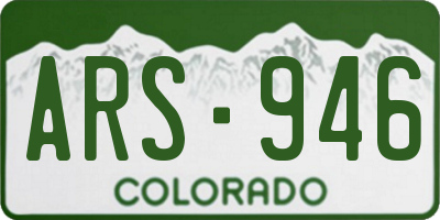CO license plate ARS946
