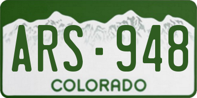 CO license plate ARS948