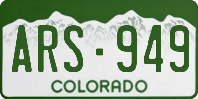 CO license plate ARS949