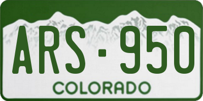 CO license plate ARS950