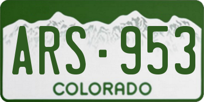 CO license plate ARS953