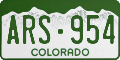 CO license plate ARS954