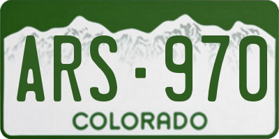 CO license plate ARS970