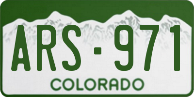CO license plate ARS971
