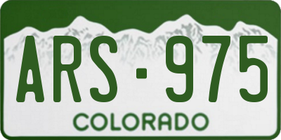 CO license plate ARS975