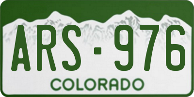 CO license plate ARS976