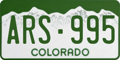 CO license plate ARS995