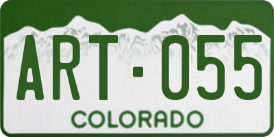 CO license plate ART055