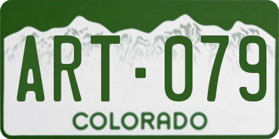 CO license plate ART079