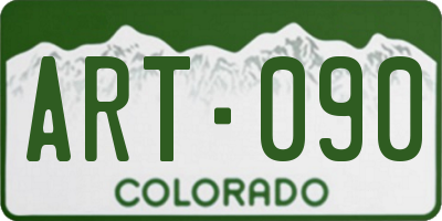 CO license plate ART090