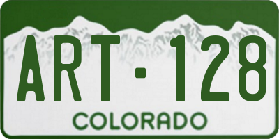 CO license plate ART128