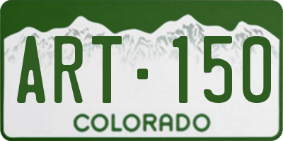 CO license plate ART150