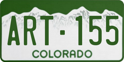 CO license plate ART155