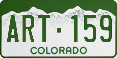 CO license plate ART159