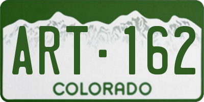 CO license plate ART162
