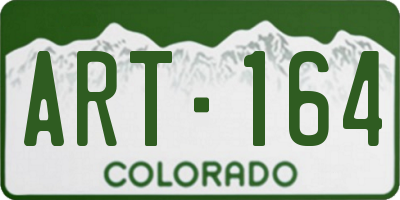 CO license plate ART164