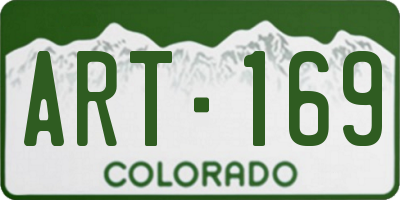 CO license plate ART169